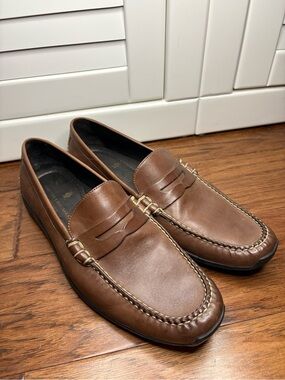 Martin Dingman Countrywear Brown Leather Penny Loafers size 10M